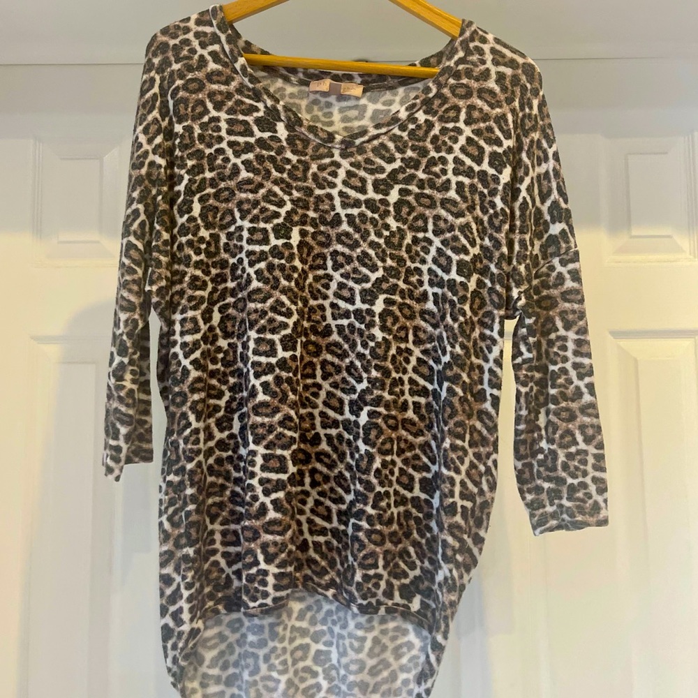 Philosophy Republic Cheetah Print Sweater Medium